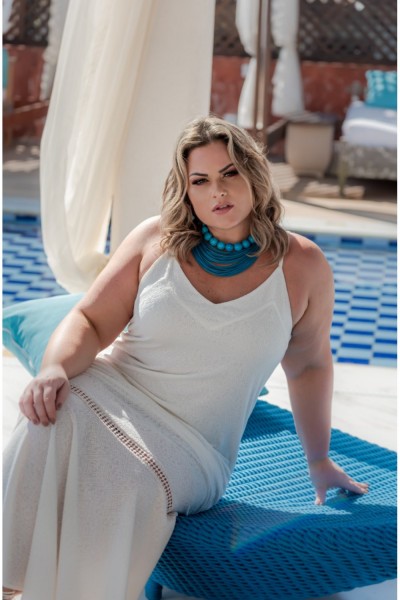 Vestido liso longo  predilect's plus size