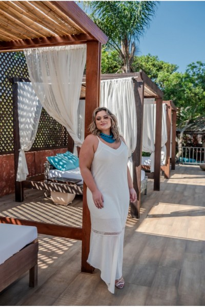 Vestido liso longo  predilect's plus size